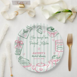 Sie fand ihr perfektes Matcha-Grün für die Bridal  Pappteller