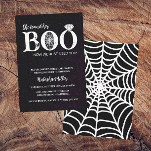 Sie fand ihr schwarzes Halloween-Brautparty Einladung