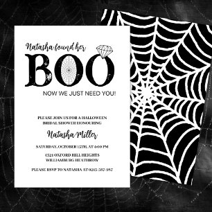 Sie fand ihr schwarzes Halloween-Brautparty Einladung