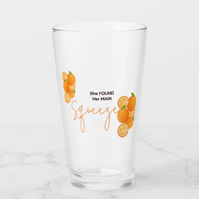 Sie fand ihr Squeeze-Brautparty Glas (Vorderseite)