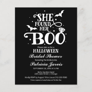 Sie fand ihre Boo-Braut-Show-Einladungen zum Budge