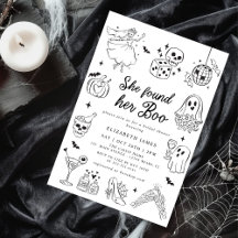 Sie fand ihre Boo-Geister-Blumen-Bridal-Party