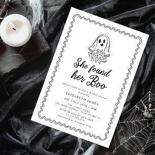 Sie fand ihre Boo-Geister-Blumen-Hochzeitsdusche Einladung