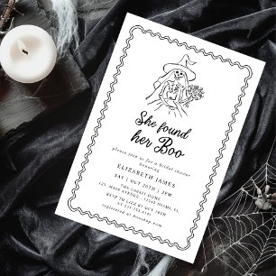 Sie fand ihre Boo Ghost Floral Brautparty Einladung