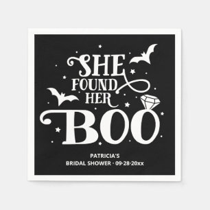 Sie fand ihre Boo Halloween Brautdusche Serviette