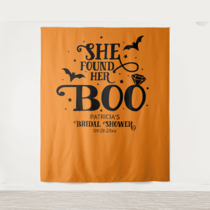 Sie fand ihre Boo Halloween Brautparty Hintergrund Wandteppich