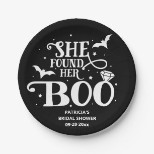 Sie fand ihre Boo Halloween Bridal Shower Pappteller