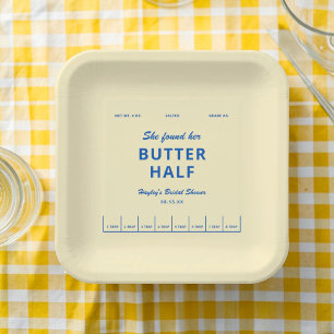 Sie fand ihre Butter-Halb-Junggesellinnen-Abschied Pappteller