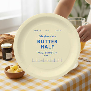 Sie fand ihre Butter-Hälfte Junggesellinnenabschie Pappteller