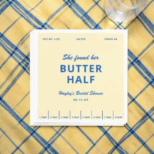 Sie fand ihre Butter-Hälfte Junggesellinnenabschie Serviette
