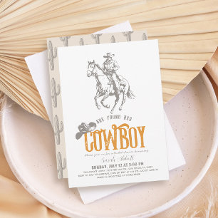 Sie fand ihre Cowboy Orange Brautparty Einladung