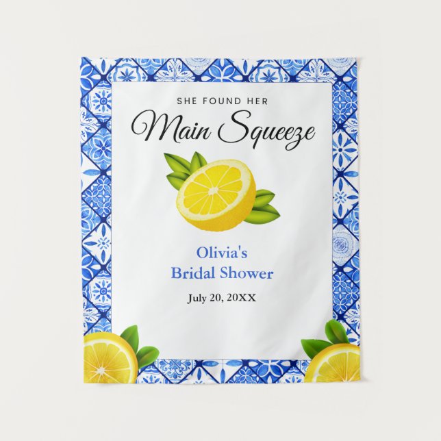 Sie fand ihre Haupt-Squeeze-Brautparty Hintergrund Wandteppich (Vorderseite)