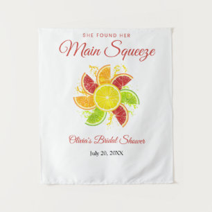 Sie fand ihre Haupt-Squeeze-Brautparty Hintergrund Wandteppich