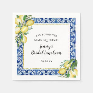 Sie fand ihre Hauptpresse Lemon Bridal Luncheon Serviette