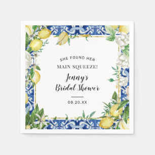 Sie fand ihre Hauptpresse Lemon Bridal Showe Serviette