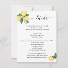 Sie fand ihre Hauptpresse-Zitronen-Beipackkarte Einladung