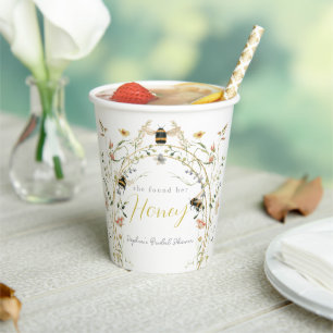 Sie fand ihre Honey Wildflower Brautparty Pappbecher