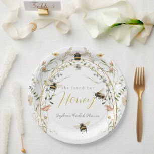 Sie fand ihre Honey Wildflower-Brautparty Pappteller