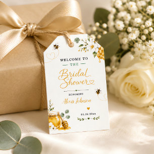 Sie fand ihre Honig Elegant Floral Gold Custom Geschenkanhänger