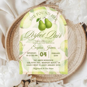 Sie fand ihre perfekte Birne Elegante Babyparty Acryleinladungen