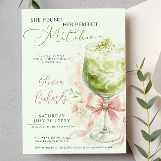 Sie fand ihre perfekte Matcha-Brautparty Einladung