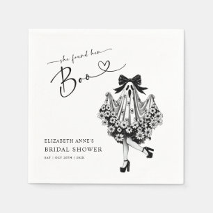 Sie fand ihren Boo Geist Blumen- Brautparty Serviette