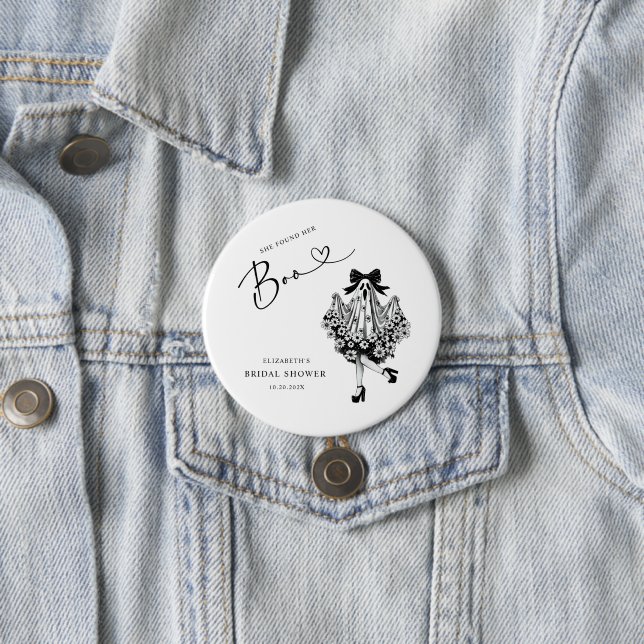 Sie fand ihren Boo-Geister-Blumen-Brautstrauß-Show Button (Beispiel)