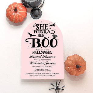 Sie fand ihren Boo Halloween Brautparty Invitati Einladung