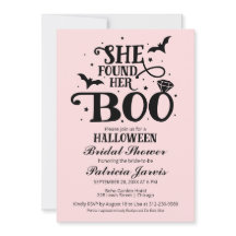 Sie fand ihren Boo Halloween Brautparty Invitati
