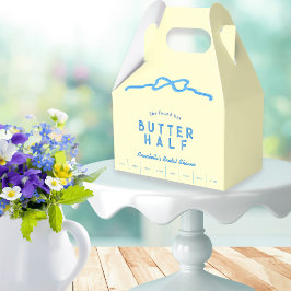 Sie fand ihren Butter-Halb-Blau-Bogen-Junggesellin Geschenkschachtel
