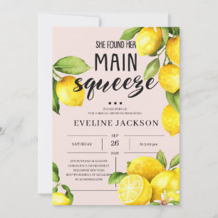 Sie fand ihren Haupt-Squeeze Zitrusfrüchte Sommer Einladung