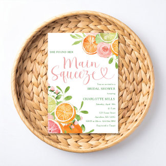 Sie fand ihren Hauptbräutigam Citrus-Junggesellinn Einladung