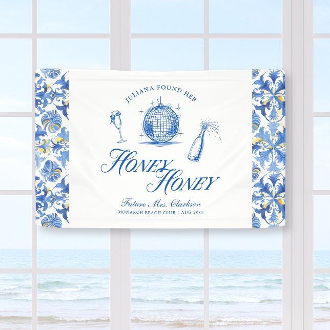 Sie fand ihren Honey Honey Blue Greece Bachelorett Banner (Von Creator hochgeladen)