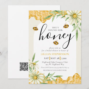 Sie fand ihren Honig Arch Bienen-Brautjunggesellin Einladung