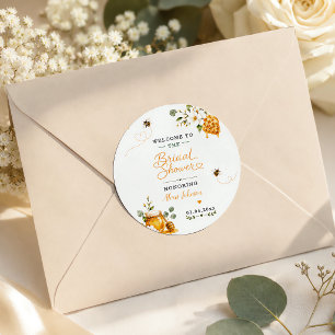 Sie fand ihren Honig Elegant Floral Gold Custom Runder Aufkleber