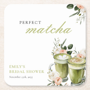 Sie fand ihren perfekten Matcha-Junggesellinnenabs Rechteckiger Pappuntersetzer