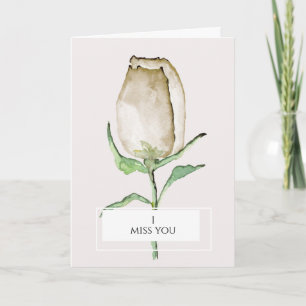 Sie fehlen mir, modern, elegant, Rose, Karte