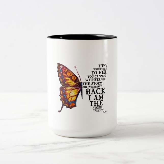 Sie flüstern ihr zu, dass ihr nicht widerstehen kö zweifarbige tasse (Mittel)