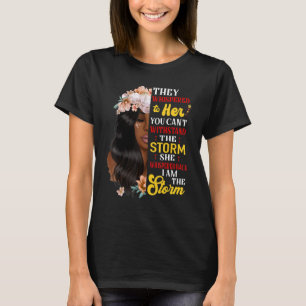 Sie flüsterte zurück, ich bin die schwarze Sturmge T-Shirt