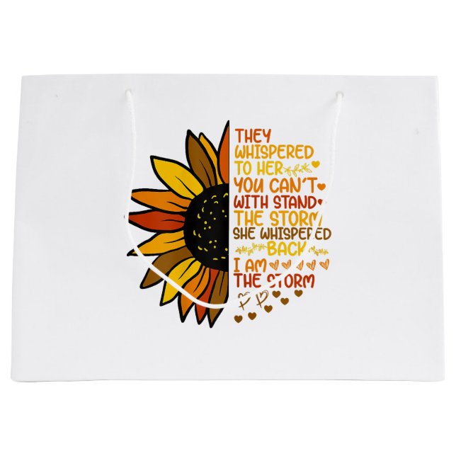 Sie flüsterte zurück, ich bin die stürmische Sonne Große Geschenktüte (Vorderseite)