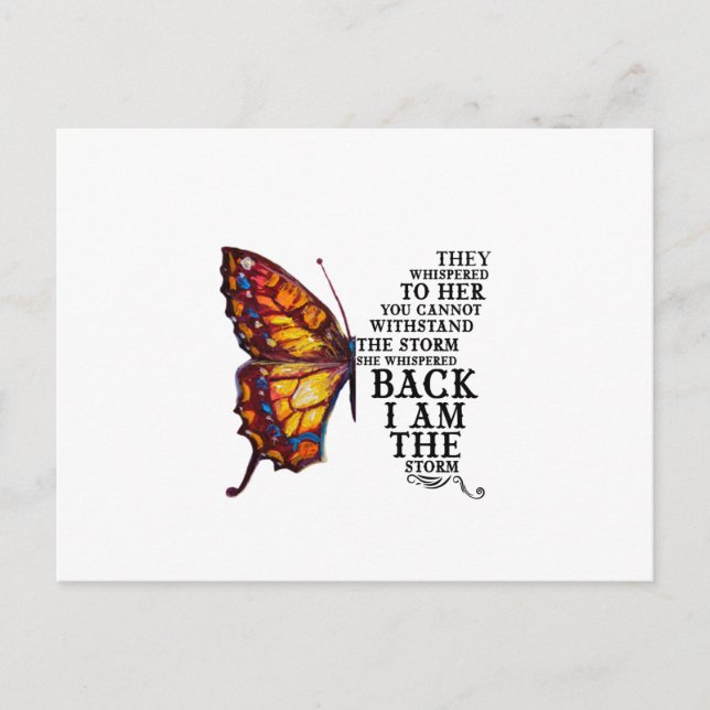 Sie flüsterten ihr, dass ihr den Sturm nicht ausha Postkarte (Vorderseite)