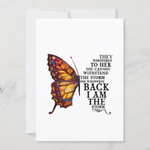 Sie flüsterten ihr, dass man dem Sturm nicht stand Einladung