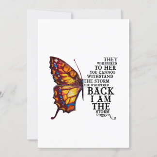 Sie flüsterten ihr, dass man dem Sturm nicht stand Einladung