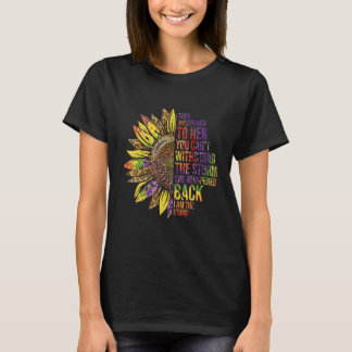 Sie flüsterten ihr Motivations-Sonnenblume Vinta T-Shirt
