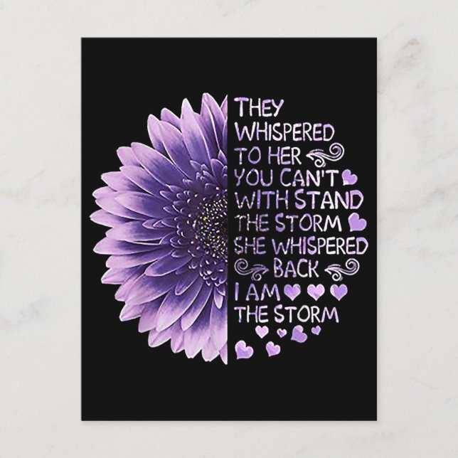 Sie flüsterten ihr zu, dass ihr den Sto nicht steh Begleitkarte (Vorderseite)