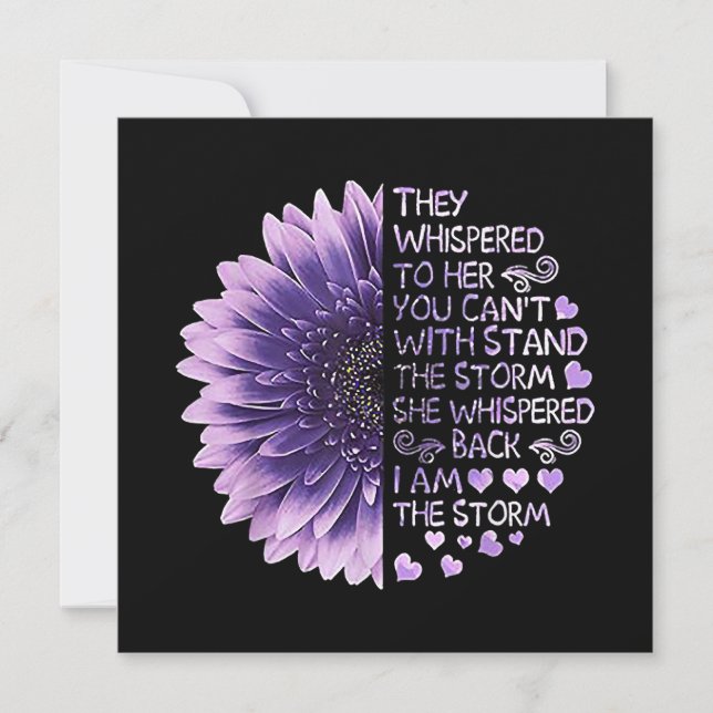 Sie flüsterten ihr zu, dass ihr den Sto nicht steh Einladung (Vorderseite)