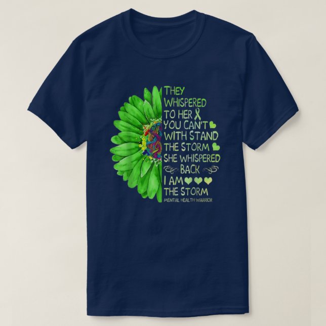 Sie flüsterten ihrer Sonnenblume die psychische Ge T-Shirt (Design vorne)