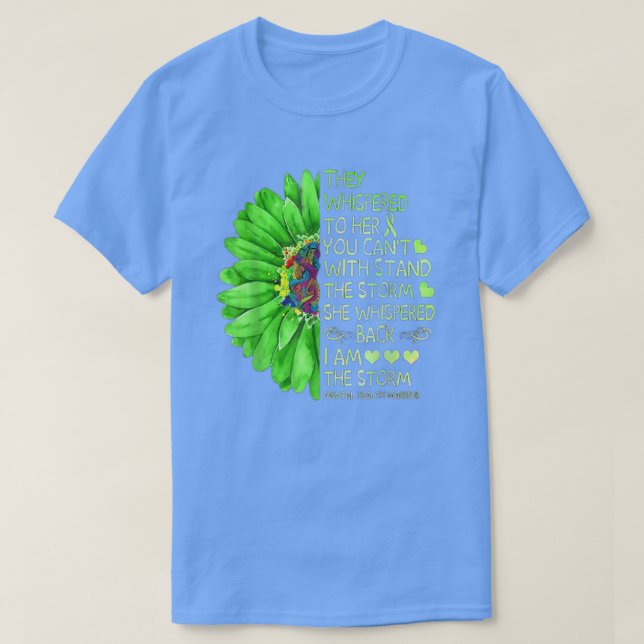 Sie flüsterten ihrer Sonnenblume die psychische Ge T-Shirt (Design vorne)