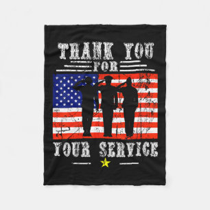 Sie für Ihre Dienste Patriotic - Veterans Day for Fleecedecke