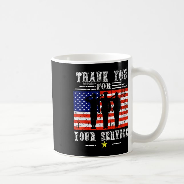 Sie für Ihre Dienste Patriotic - Veterans Day for Kaffeetasse (Rechts)
